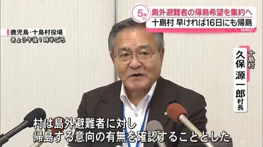 島外避難者 早ければ16日帰島