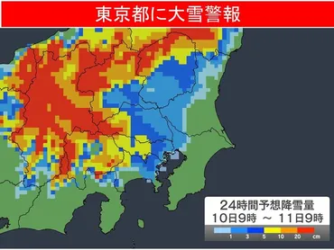 東京都に「大雪警報」最大降雪量20センチ 今夜にかけて交通機関の乱れに警戒(気象予報士 吉田 友海 2023年02月10日) 