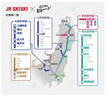 東北新幹線で行くスキー旅行の準備は？運行情報やお得な情報も解説！（新幹線、JR SKISKI、福島駅？）新幹線で行く東北スキー旅行：準備と注意点