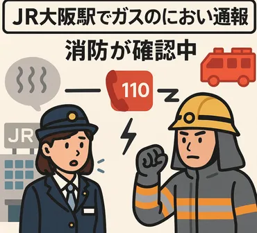 JR大阪駅でガスのにおい通報 消防が確認中 