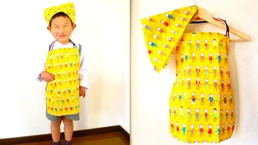 200円で完成！子ども用エプロン＆三角巾。ダイソー「べんりベルト」で着脱らくらく 