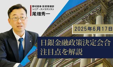 日銀、来春からの国債買入れ減額のペースダウンを決定 その背景と狙い 野村證券・尾畑秀一