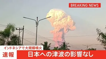 日本への津波の影響なし」気象庁発表 17日にインドネシアのレウォトビ火山で大規模噴火が発生 