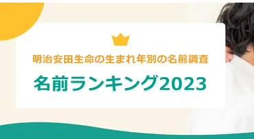 碧・陽葵がトップ、2023年生まれの名前…明治安田生命 