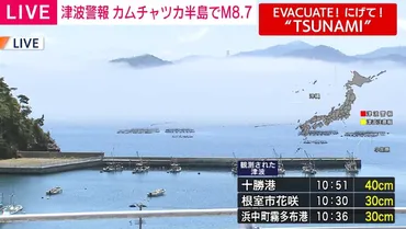 カムチャツカ半島沖大地震と津波の脅威？　発生から影響、そして対策を徹底解説2025年カムチャツカ沖地震： 太平洋沿岸を襲った津波の記録