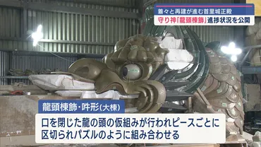 首里城正殿の守り神「龍頭棟飾」南城市で制作進む – QAB NEWS Headline