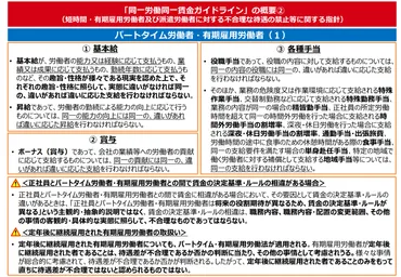 同一労働・同一賃金ガイドラインと飲食・小売業における「不合理な待遇差」の判断ポイント