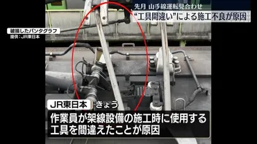 山手線運転見合わせの原因は「工具の選択ミス」による施工不良 JR東日本(日テレNEWS NNN)