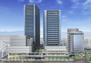 JR総武線小岩駅前に33階建て街区。南小岩再開発