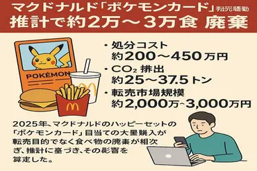 マクドナルド「ポケモンカード」転売騒動 食べ物大量廃棄が招いた炎上 ゴミの廃棄量は?