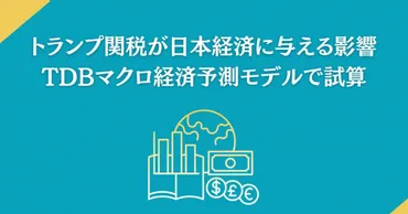 トランプ関税が日本経済に与える影響 TDBマクロ経済予測モデルで試算 