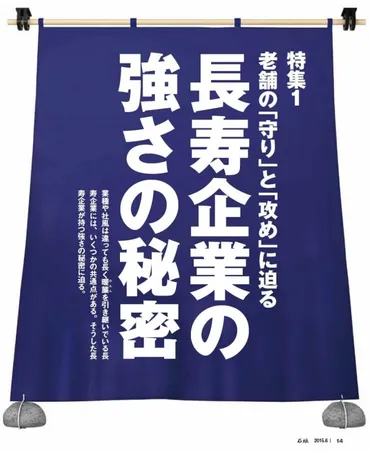 老舗の「守り」と「攻め」に迫る 長寿企業の強さの秘密 あかしや（奈良県奈良市）／馬居化成工業（徳島県鳴門市）／村上（栃木県宇都宮市） テーマ別企業事例