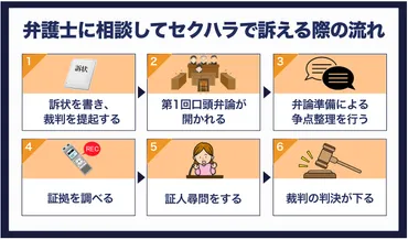 せクハラで訴えるための全知識！相談窓口・費用相場・流れ・証拠の集め方 