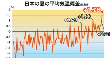 やっぱり今年の夏は暑かった。平均気温は125年間で最高に。平年より1.76度高く 
