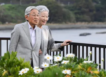 両陛下：ハマギク観賞 津波被害から復興の象徴 