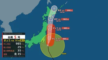 台風5号】発達しながら関東地方に接近中 ゛警報級の大雨゛の恐れも【雨のピークはいつ？今後の予想シミュレーション】東京・神奈川・埼玉・千葉・群馬・栃木・茨城の天気  