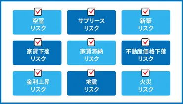 マンション経営の9つのリスクと一棟アパートとのリスクの違い