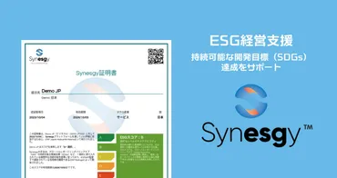Synesgy: ESG評価を強力にサポートするグローバル・デジタル・プラットフォーム 