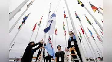 大阪万博:台風１５号の接近備え、万博会場の国旗降ろし…５日も通常営業の予定 : 読売新聞