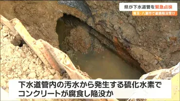 埼玉県八潮市「道路陥没事故」汚水から出る硫化水素でコンクリート腐食 仙台でも同じ原因で陥没が (tbc東北放送)