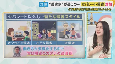 年末年始の「帰省ブルー」どうする？ ゛新たなスタイル゛それぞれ自分の実家へ「セパレート帰省」が増加 