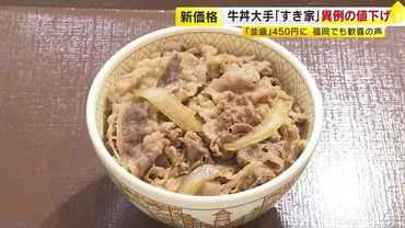 すき家の牛丼値下げは成功する？価格競争と今後の戦略を探る(？)すき家が牛丼並盛を値下げ！外食産業に波紋