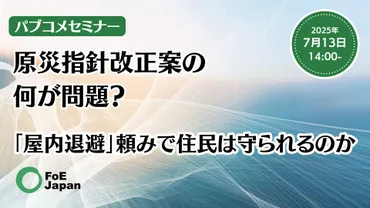 能登半島地震と原子力災害：避難と屋内退避、複合災害への備えは？能登半島地震、原子力災害、屋内退避、避難計画の課題