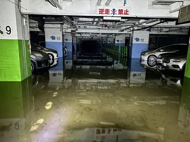 四日市の地下駐車場浸水 排水作業ほぼ完了 274台被害 県、市に災害救助法適用 ／三重 