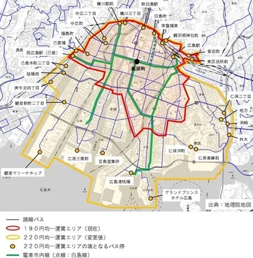 広島電鉄が市内線運賃改定、190円均一エリアは220円へ 