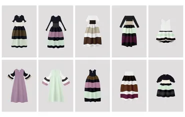 CFCL」がドレスやスカートの配色をカスタマイズできるサービスを開始 1万通り以上の組み合わせが可能に 