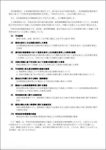 会計検査院の検査報告とは？- 令和3年度の検査結果と今後の課題は？令和3年度会計検査院検査報告に見る不当事項と改善点