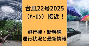 台風22号（ハーロン）接近！旅行・交通への影響と安全対策（？マーク）台風22号最新情報：進路、交通機関への影響、安全対策