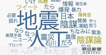 人工地震」含む投稿37万件 能登地震関連、偽情報拡散の背景とは 能登半島地震：朝日新聞デジタル