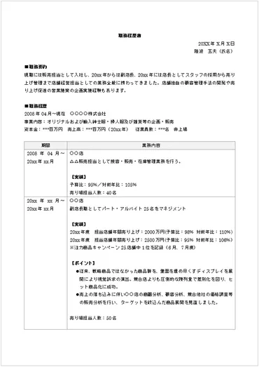 履歴書・職務経歴書、完璧に作成できる？無料テンプレートで効率アップとは！？