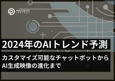 2024年のAIトレンド予測：カスタマイズ可能なチャットボットからAI生成映像の進化まで 