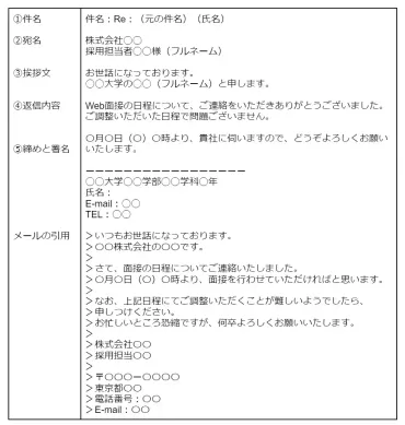 Web面接の日程確定メールへの返信方法とは？書き方のマナーと例文を紹介