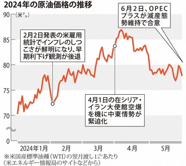 ＯＰＥＣプラス：OPECプラス 原油価格、「中東」「もしトラ」波乱要因 加盟国結束に影響も 